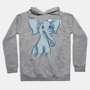 Cute Elephant Drawing Hoodie